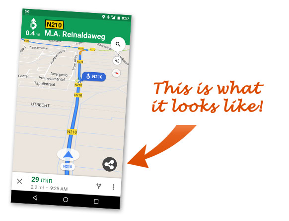 This is what Maps Share ETA for Android looks like!